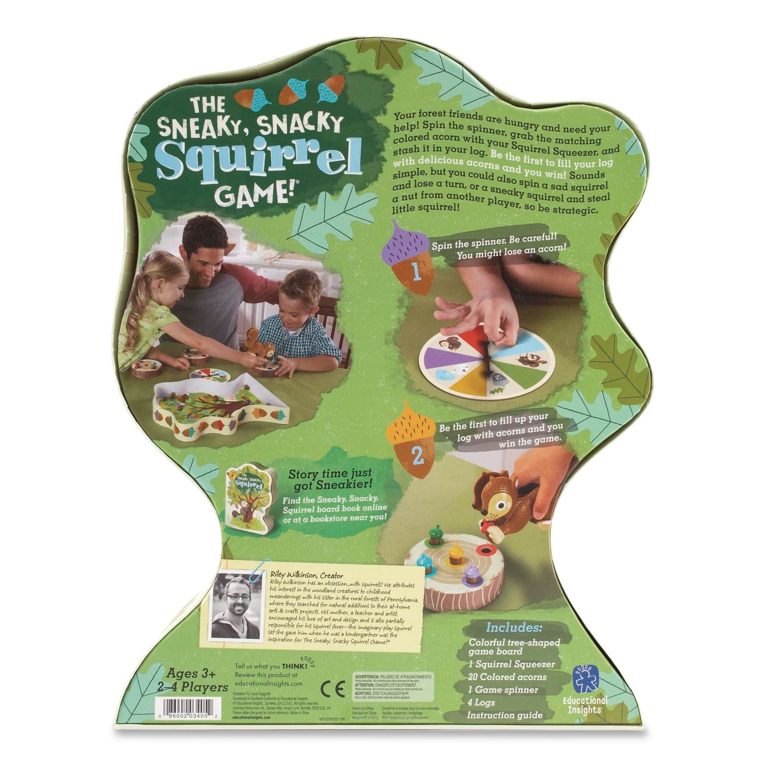 Educational Insights Sneaky Snacky Squirrel Game - Theme/Subject: Animal - Skill Learning: Eye-hand Coordination, Sorting, Matching, Strategic Thinking, Fine Motor, Handwriting - 3-5 Year