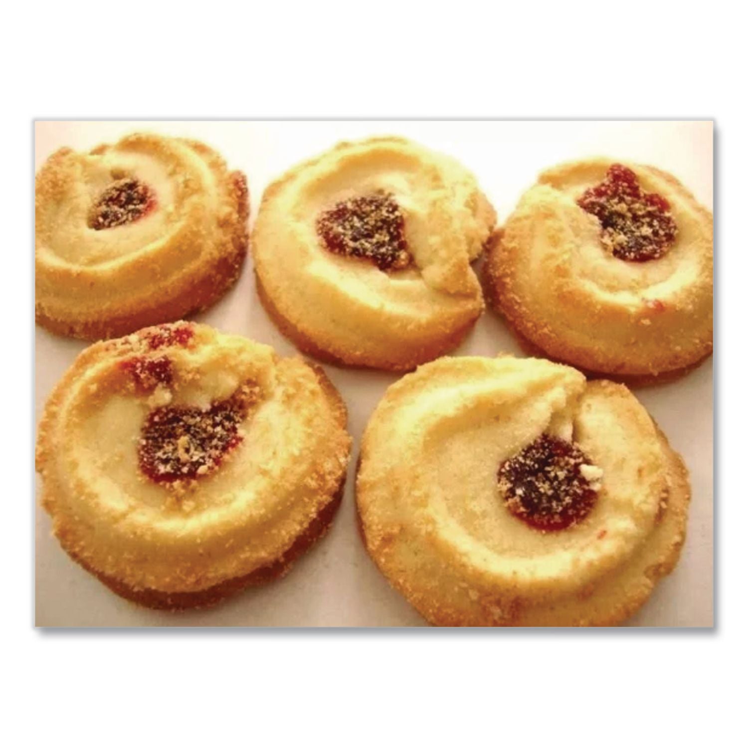 Premium Berry Jam Shortbread Cookies, Raspberry, 2 oz Pack, 36/Carton
