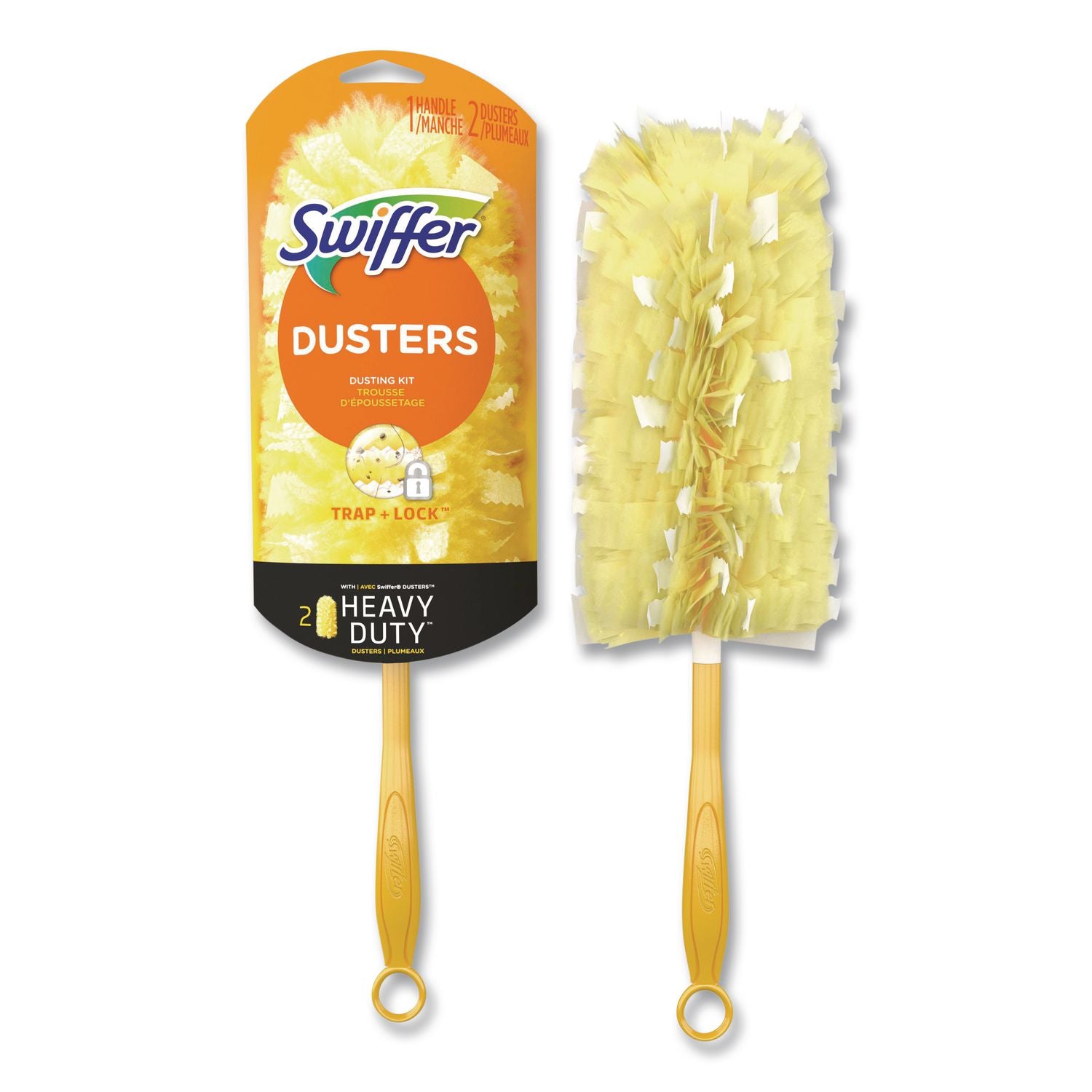 Heavy Duty Dusters Starter Kit, 6" Handle with Two Disposable Dusters