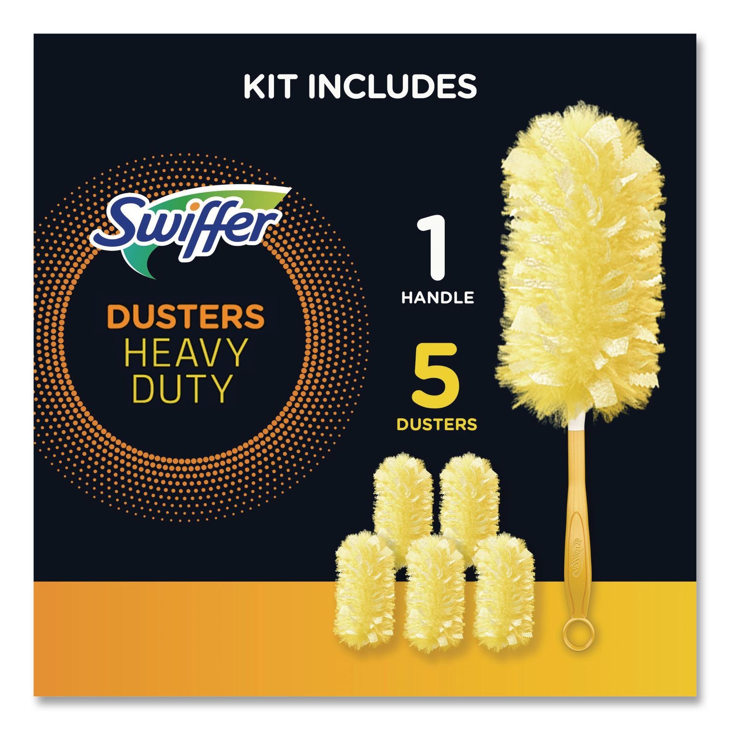 Heavy Duty Dusters Starter Kit, 6" Handle with Two Disposable Dusters