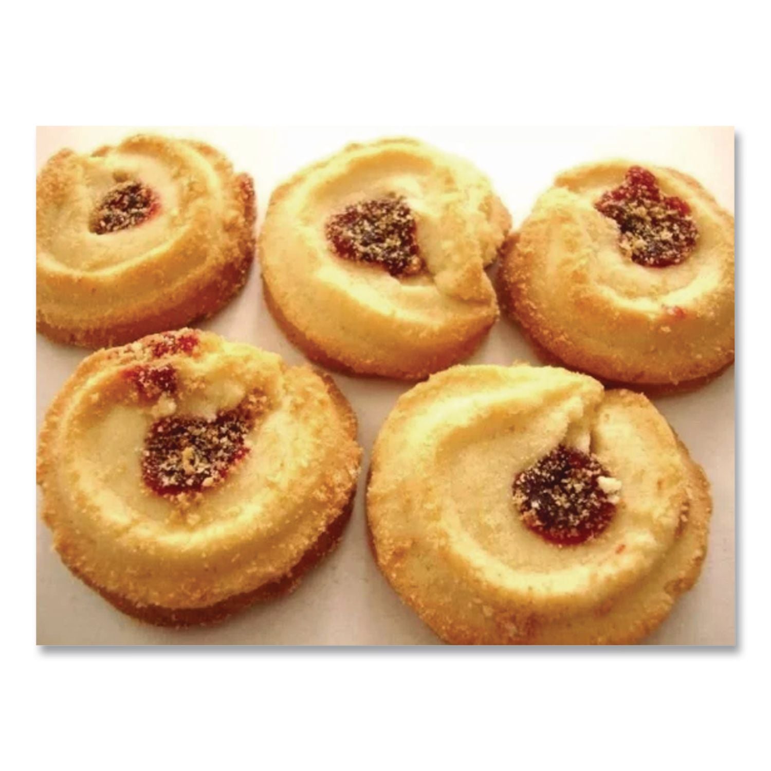 Premium Berry Jam Shortbread Cookies, Strawberry, 2 oz, 36/Carton