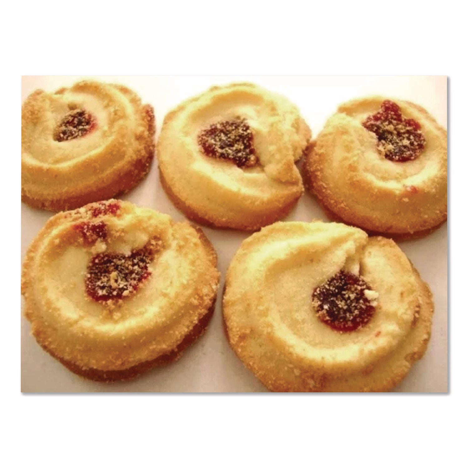 Premium Berry Jam Shortbread Cookies, Raspberry and Strawberry Variety, 2 oz Pack, 36 Packs/Carton