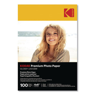Photo Paper, 8 mil, 4 x 6, Glossy White, 100/Pack