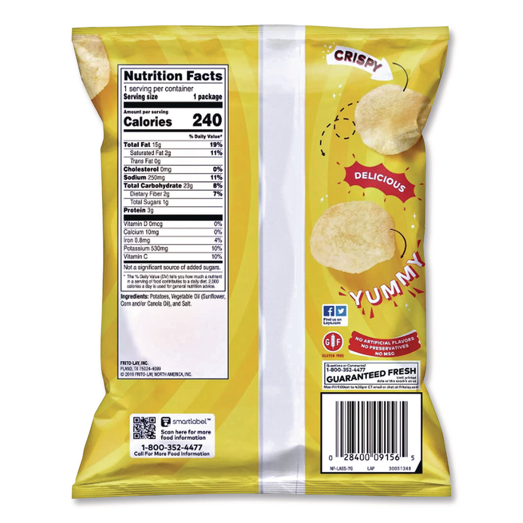 Regular Potato Chips, 1.5 oz Bag, 64/Carton