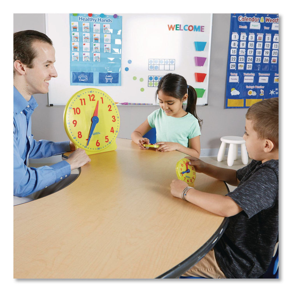 Learning Resources Classroom Clock Kit - Theme/Subject: Learning - Skill Learning: Time - 24 Pieces - Yellow
