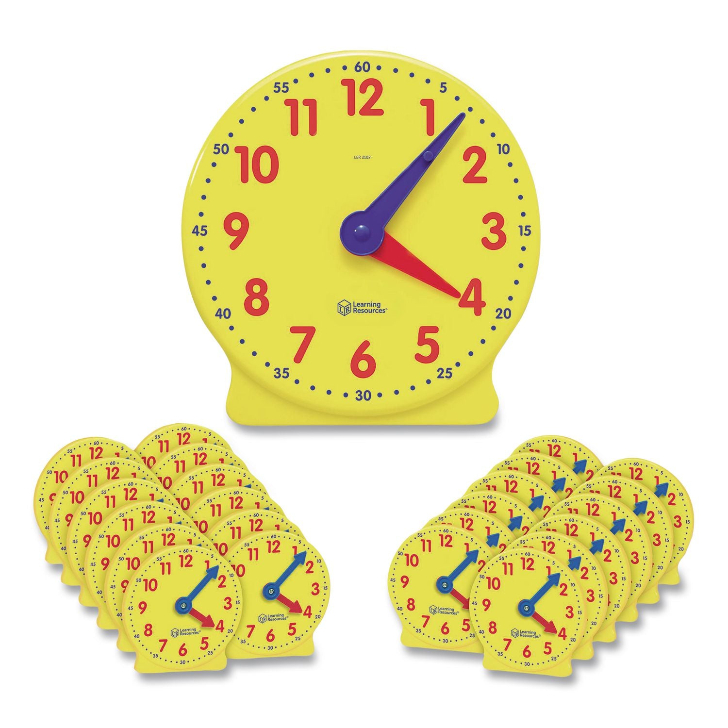 Learning Resources Classroom Clock Kit - Theme/Subject: Learning - Skill Learning: Time - 24 Pieces - Yellow