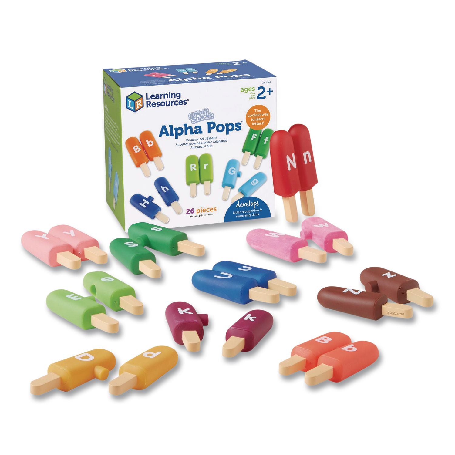 Smart Snacks Alpha Pops - Skill Learning: Visual, Color Identification, Letter Recognition, Expressive Language, Receptive Language, Quiz, Color Matching, Fine Motor, Imagination - 2 Year & Up - Multi