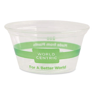 PLA Clear Cold Cups, Souffle, 2 oz, Clear, 2,000/Carton