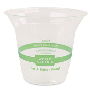PLA Clear Cold Cups, 10 oz, Clear, 1,000/Carton