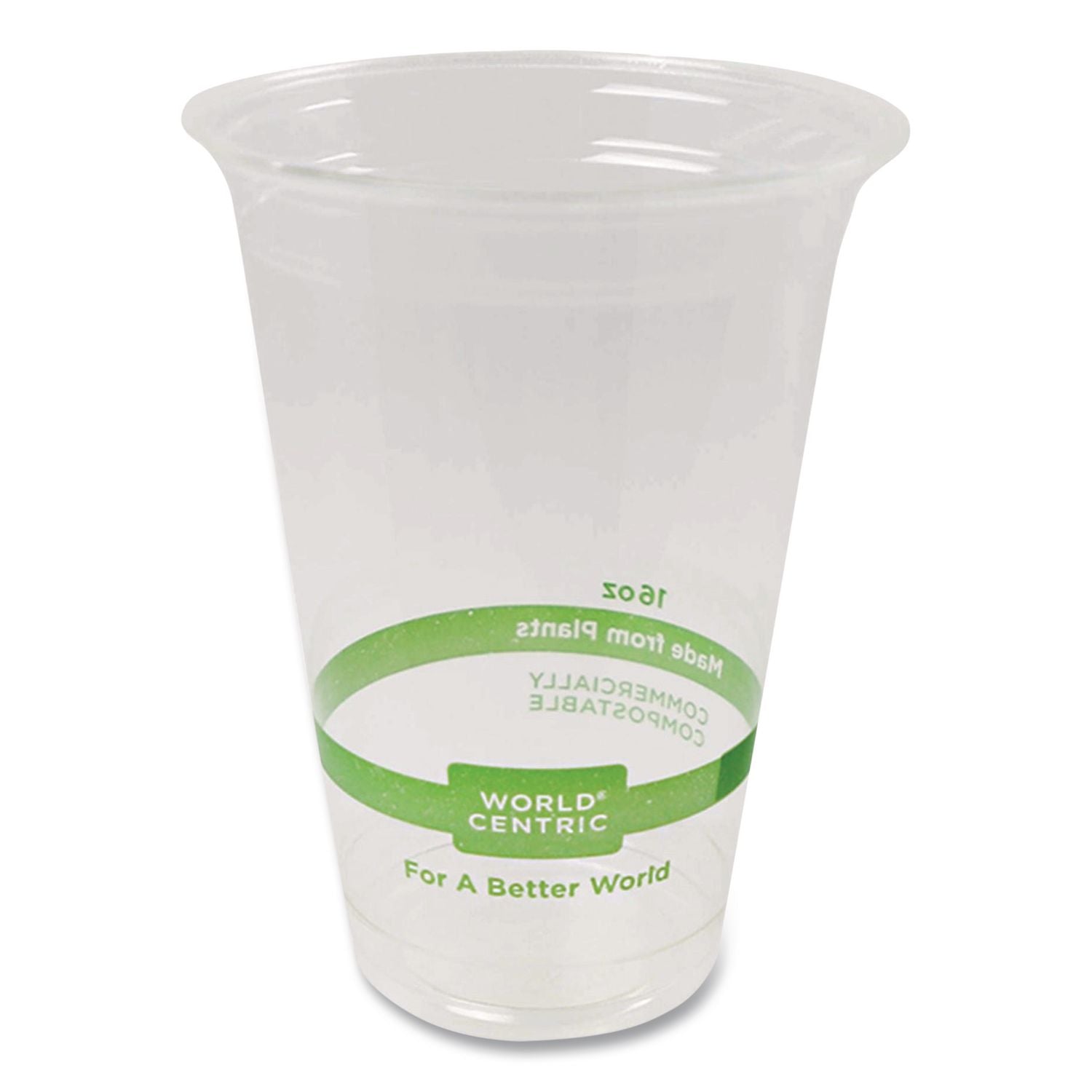 PLA Clear Cold Cups, 16 oz, Clear, 1,000/Carton