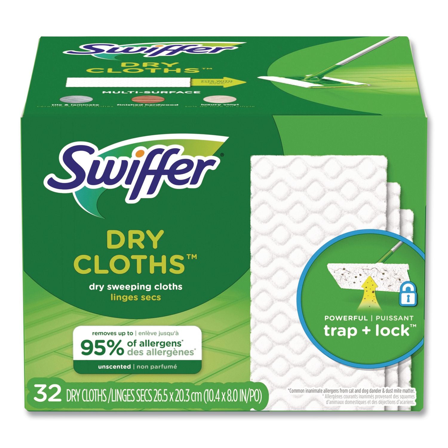 Swiffer Sweeper Dry Pad Refill - White - 32 / Box
