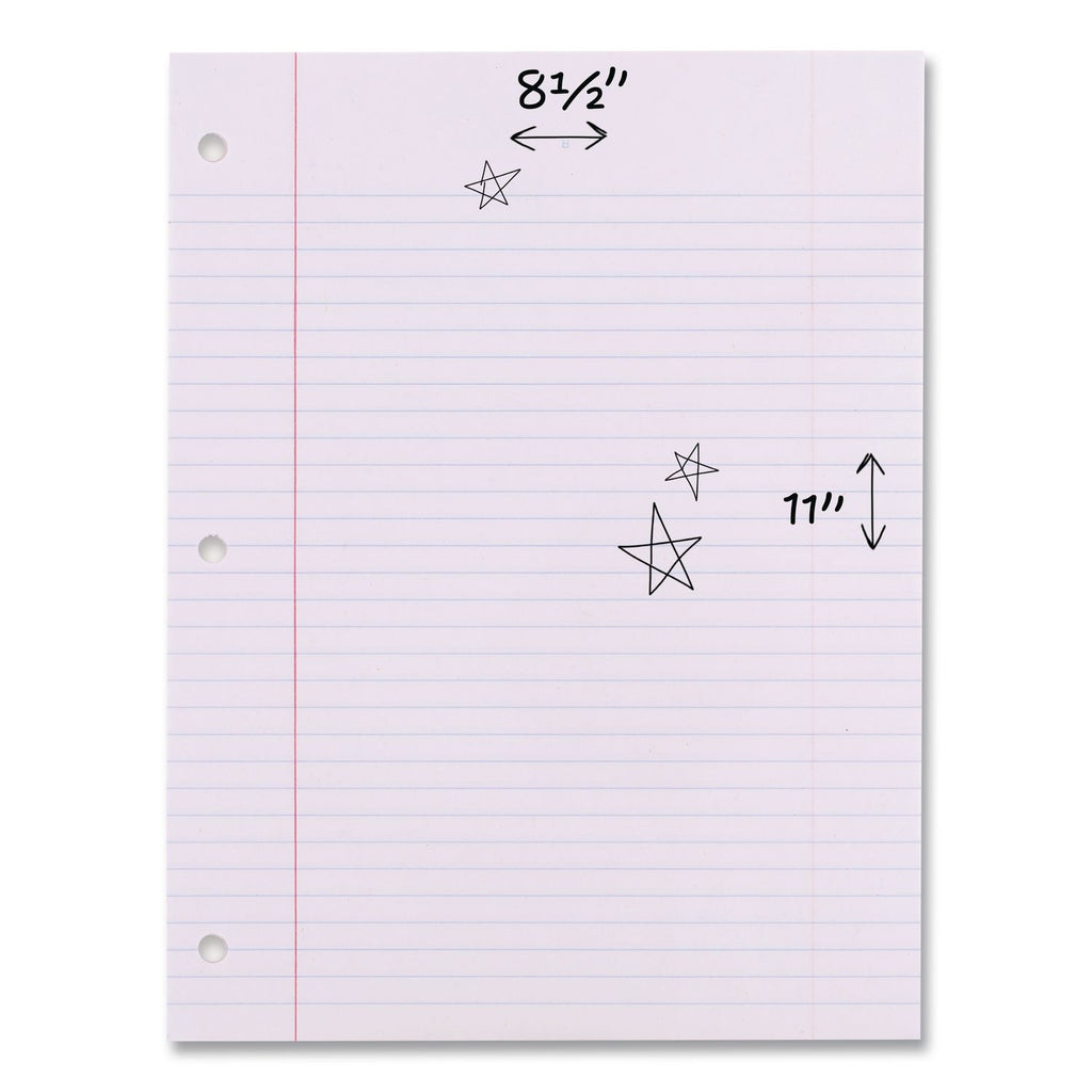 Filler Paper, 3-Hole, 8.5 x 11, College Rule, 200/Pack