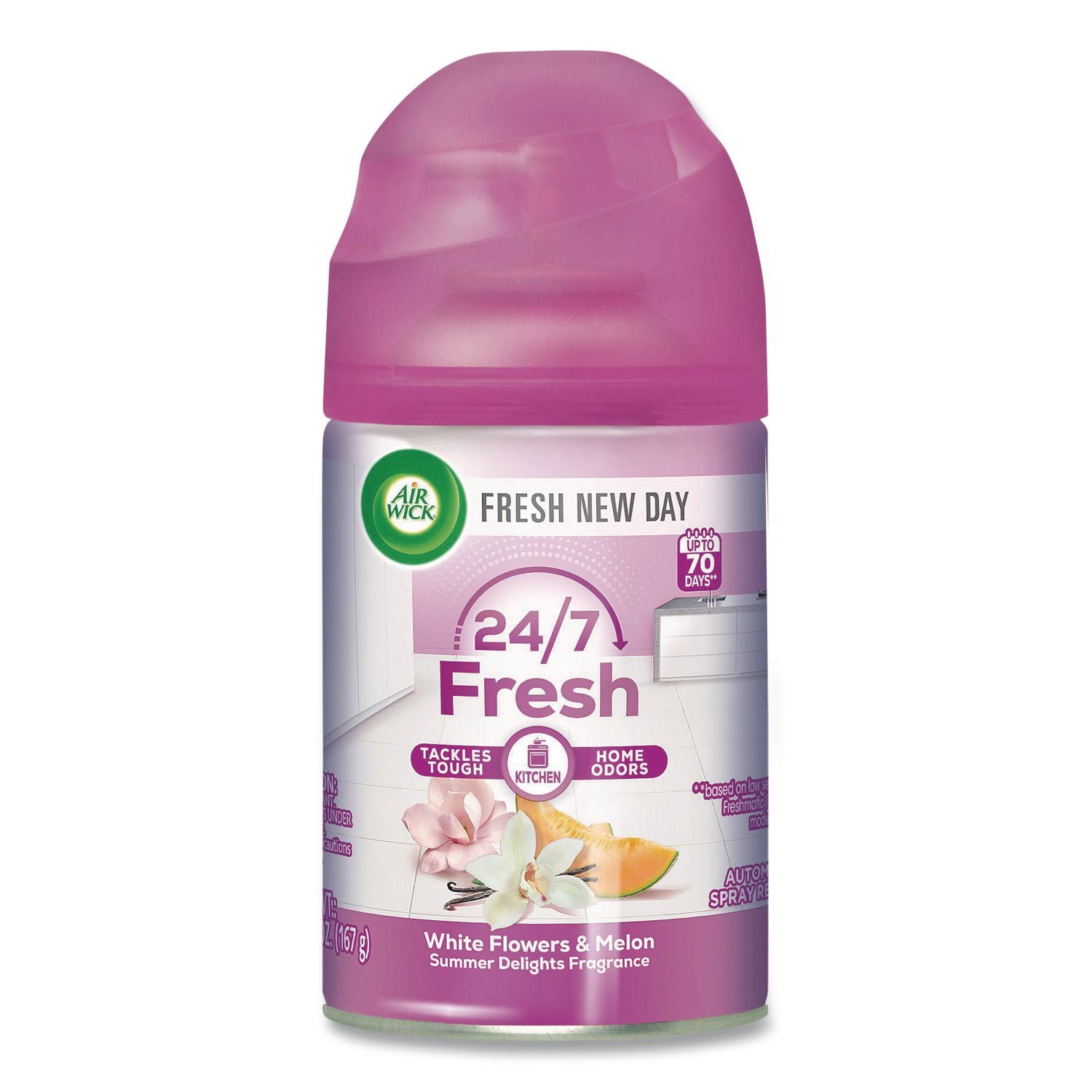 Freshmatic Life Scents Ultra Refill, Summer Delights, 5.89 oz Aerosol Spray, 6/Carton