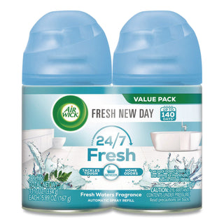 Freshmatic Ultra Automatic Spray Refill, Fresh Waters, 5.89 oz Aerosol Spray, 2/Pack