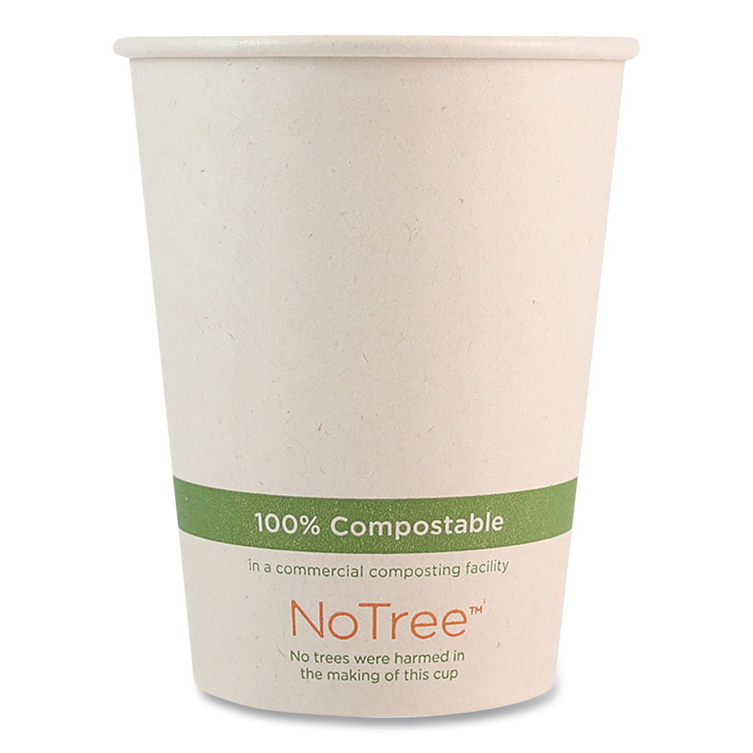NoTree Paper Hot Cups, 12 oz, Natural, 1,000/Carton