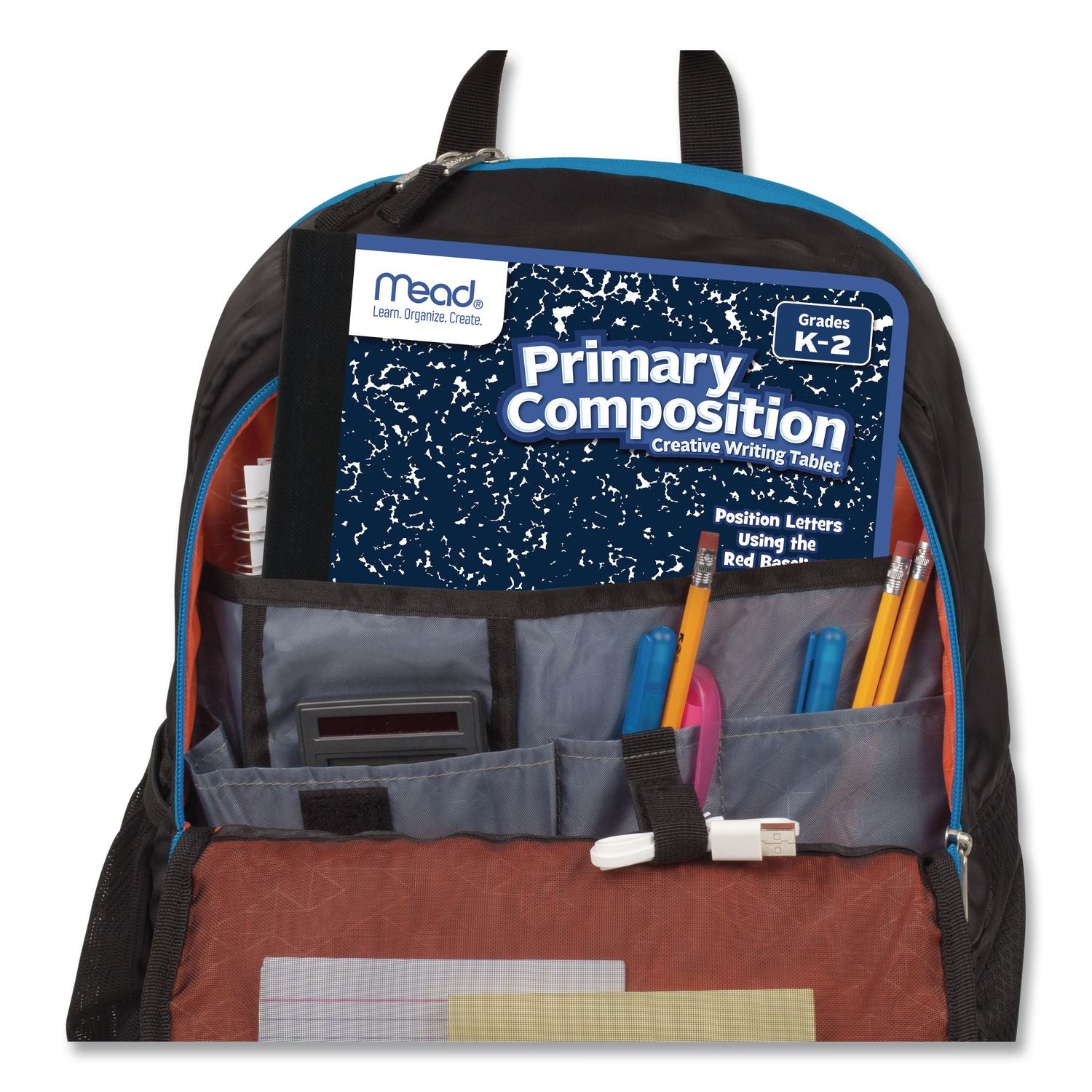 Primary Composition Book, Manuscript Format, Blue/White Cover, (100) 9.75 x 7.5 Sheets