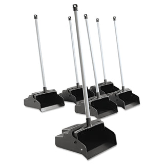 lobbymaster-plastic-dust-pan-12w-x-37h-plastic-black-pan-white-handle_imp2600 - 2