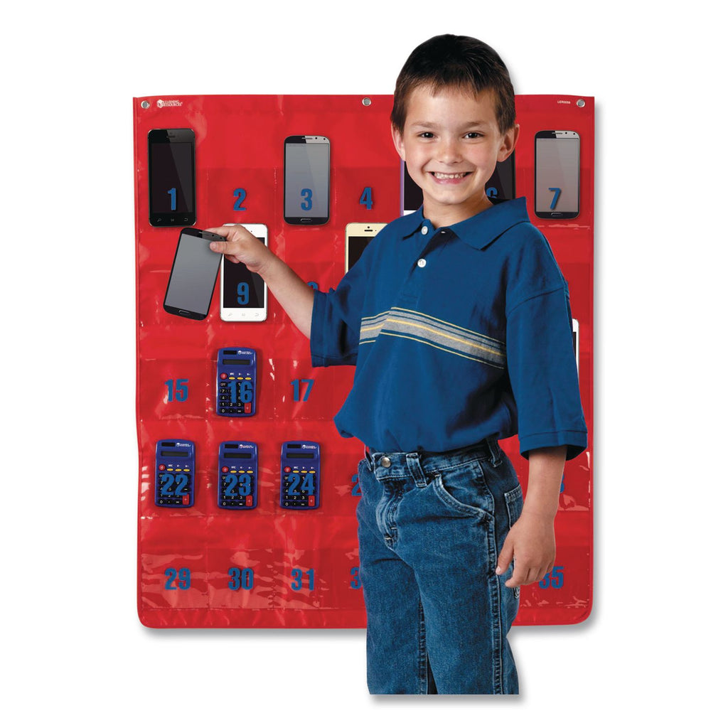 Learning Resources Calculator Storage Pocket Chart - Theme/Subject: Learning - Skill Learning: Mathematics, Classroom, Addition, Scientific Terminologies - 3+ - 1 Each