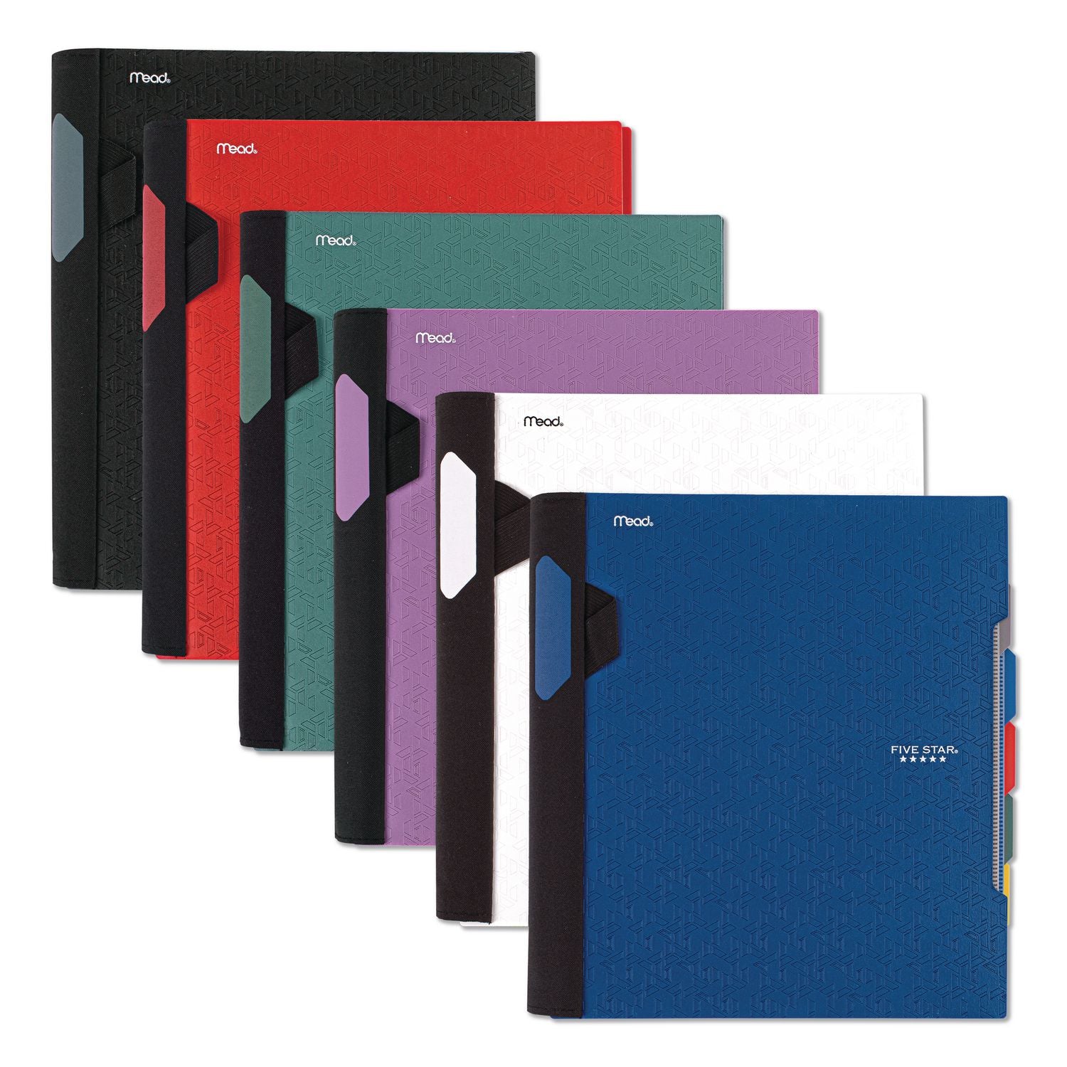 Advance Wirebound Notebook, Ten Pockets, 5-Subject, Medium/College Rule, Randomly Assorted Cover Color, (200) 11 x 8.5 Sheets