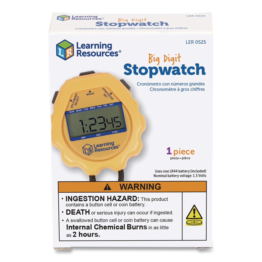 Learning Resources Big-Digit Stopwatch - 1 Each