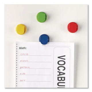 Learning Resources Super Strong Magnetic Clips Set - 1.5" Diameter - 50 Sheet Capacity - for Whiteboard, Folder - 4 / Pack - Assorted
