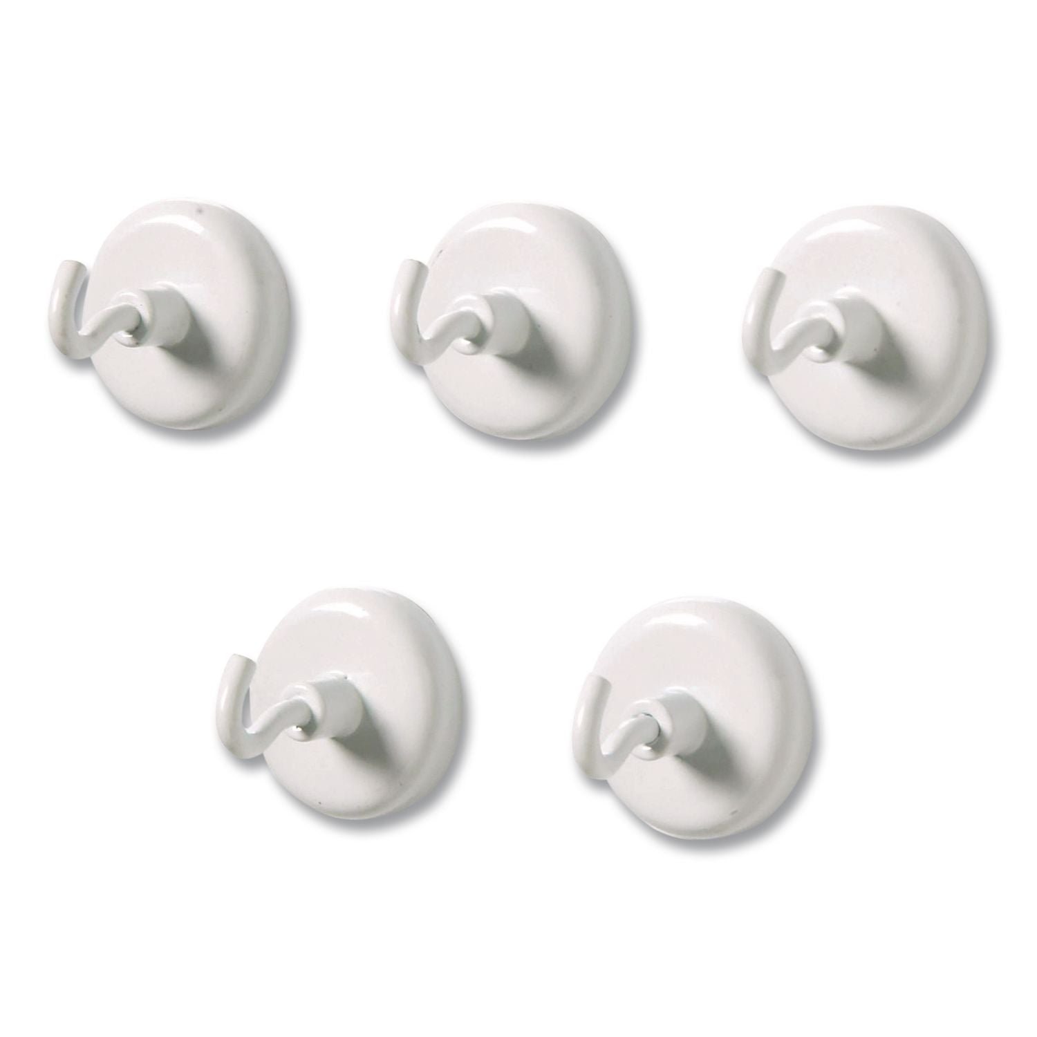 Learning Resources Original Magnetic Hooks - 13 lb (5.90 kg) Capacity - for Pocket Chart, Flip Book, Hall Pass, Decoration - White - 5 / Pack