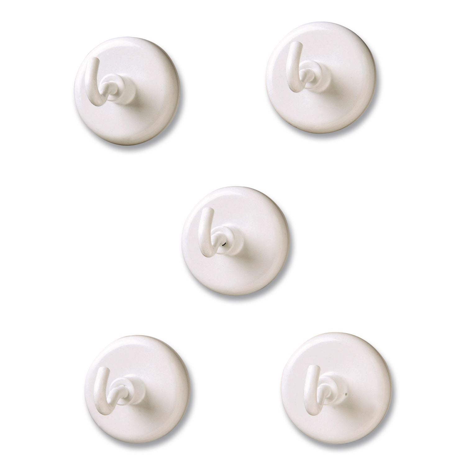 Learning Resources Original Magnetic Hooks - 13 lb (5.90 kg) Capacity - for Pocket Chart, Flip Book, Hall Pass, Decoration - White - 5 / Pack