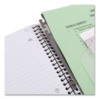 Advance Wirebound Notebook, Six Pockets, 3-Subject, Medium/College Rule, Randomly Assorted Cover Color, (150) 11 x 8.5 Sheets