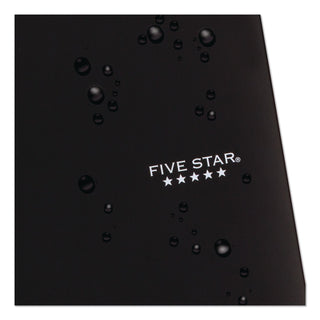 Wirebound Notebook with Two Pockets, 1-Subject, Medium/College Rule, Black Cover, (100) 11 x 8.5 Sheets