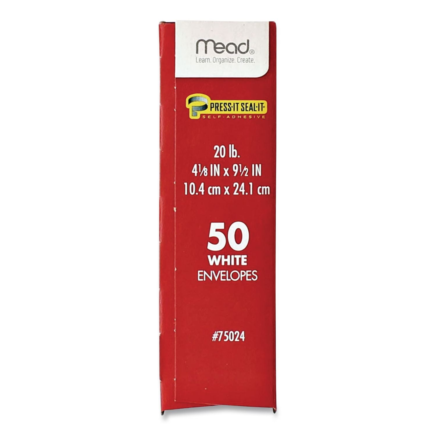 Mead Plain White Self-Seal Business Envelopes - Business - #10 - 4 1/8" Width x 9 1/2" Length - Self-sealing - 50 / Box - White