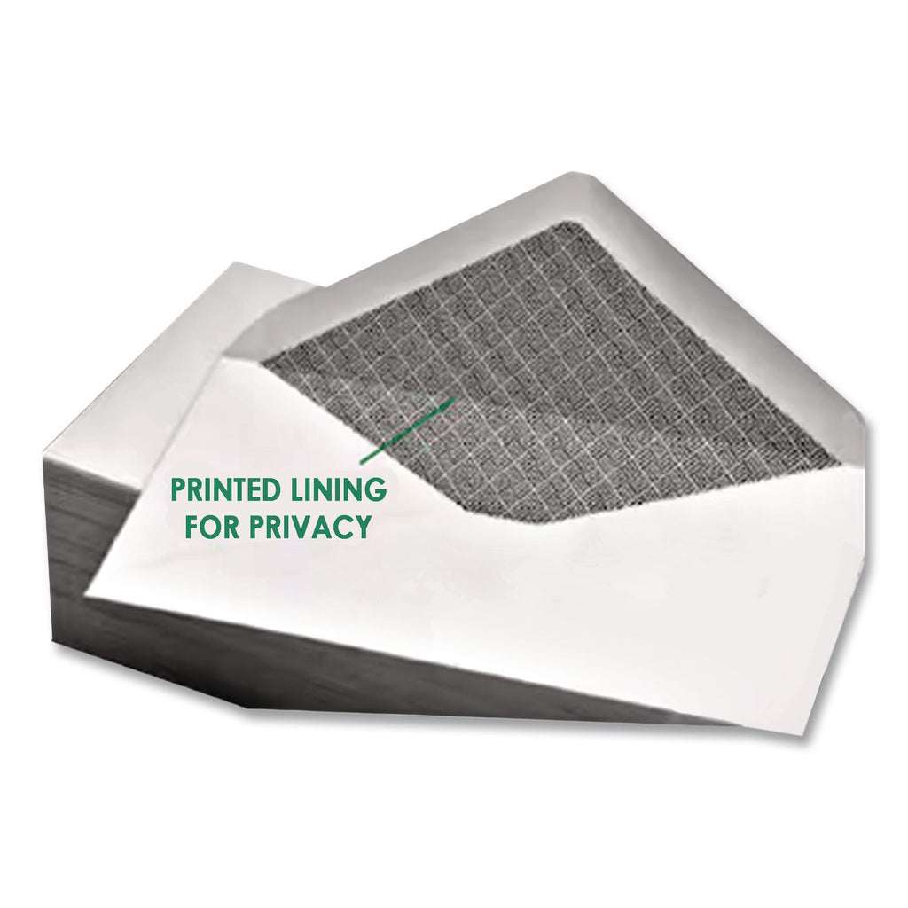 Security Envelope, 3 5/8 ? 6 1/2, 20 lb, White, 80/Box