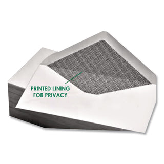 Security Envelope, 3 5/8 ? 6 1/2, 20 lb, White, 80/Box