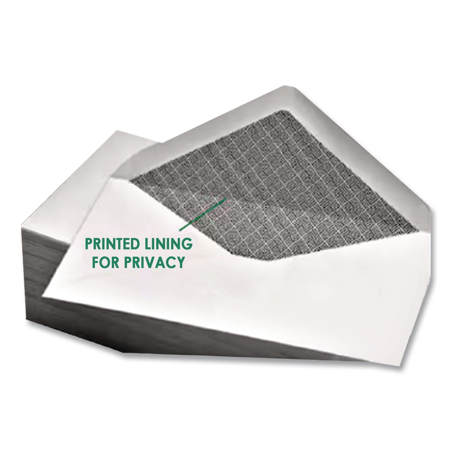 Security Envelope, 3 5/8 ? 6 1/2, 20 lb, White, 80/Box