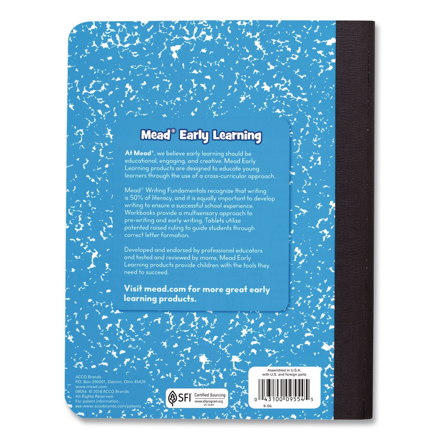 Primary Journal Half Page Ruled, Blue Marble Cover, Primary Rule, (100) 9.75 x 7.5 Sheets