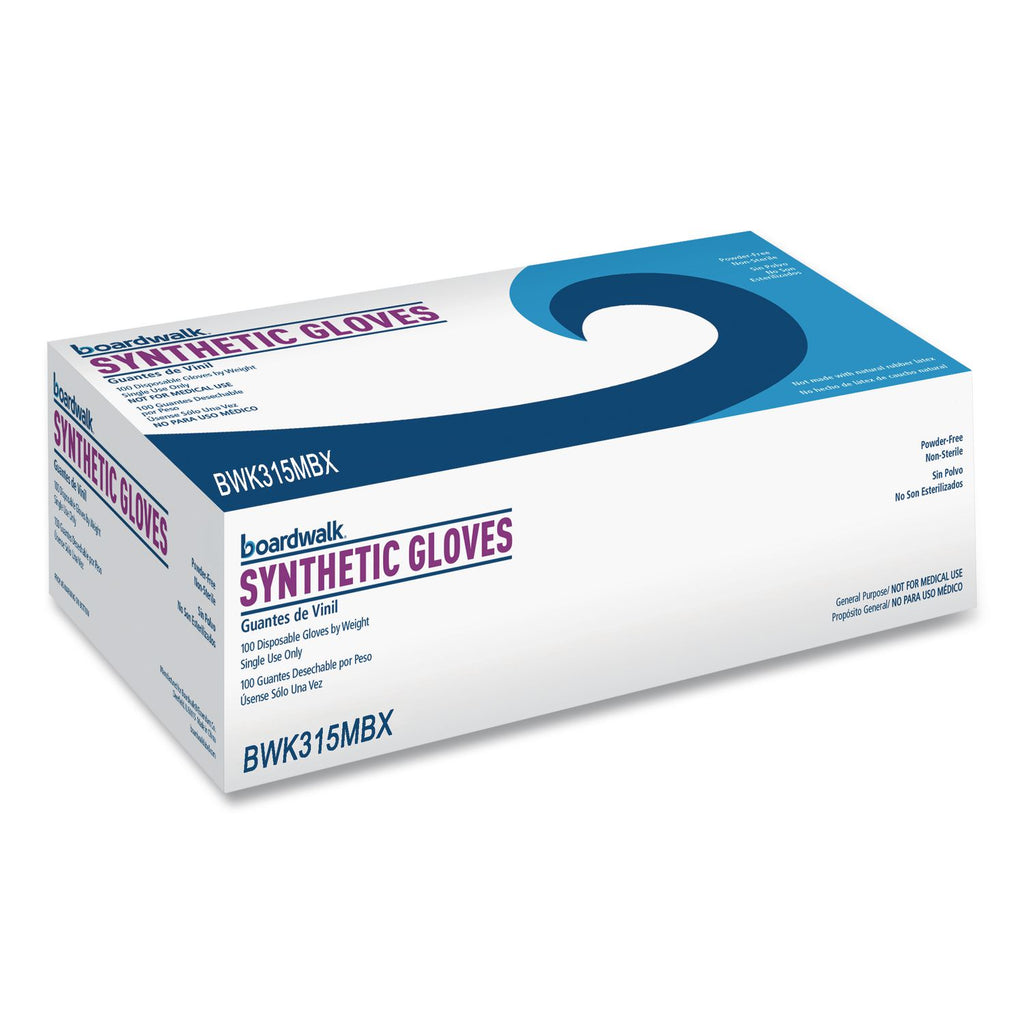 Powder-Free Synthetic Vinyl Gloves, Medium, Cream, 4 mil, 1,000/Carton
