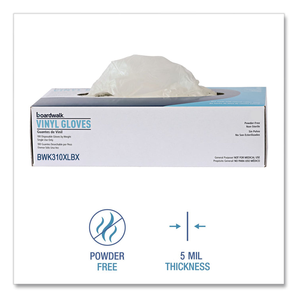 Powder-Free Synthetic Examination Vinyl Gloves, X-Large, Cream, 5 mil, 1,000/Carton