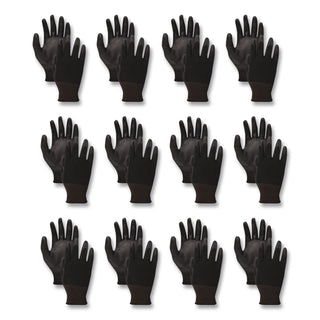 Palm Coated Cut-Resistant HPPE Glove, Salt and Pepper/Black, Size 8 (Medium), Dozen
