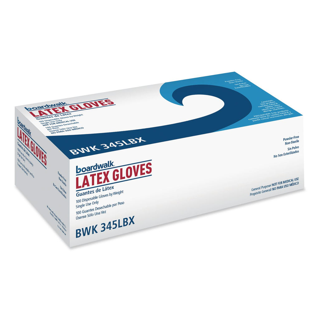 General-Purpose Latex Gloves, Natural, Large, Powder-Free, 4 mil, 1000/Carton, Sold as 1 Carton, 1000 Each per Carton