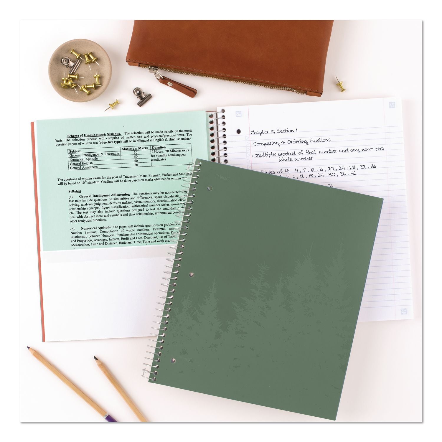 Recycled Notebook, 1 Subject, Medium/College Rule, Randomly Assorted Cover, 11 x 8.5 Sheets