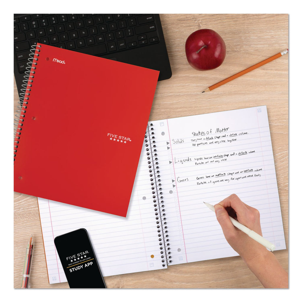 Five Star Wirebound Wide Rule 1-Subject Notebook - 100 Sheets - Wire Bound - Wide Ruled - 8" x 10 1/2" - NavyPlastic Cover - 1 Each