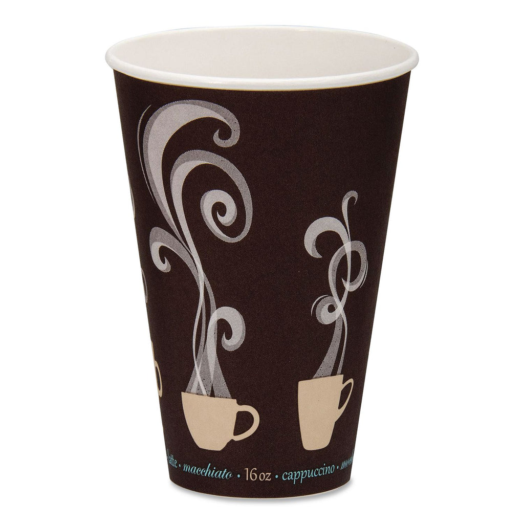Thermoguard Insulated Paper Hot Cups, 16 Oz, Steam Print, 600/carton