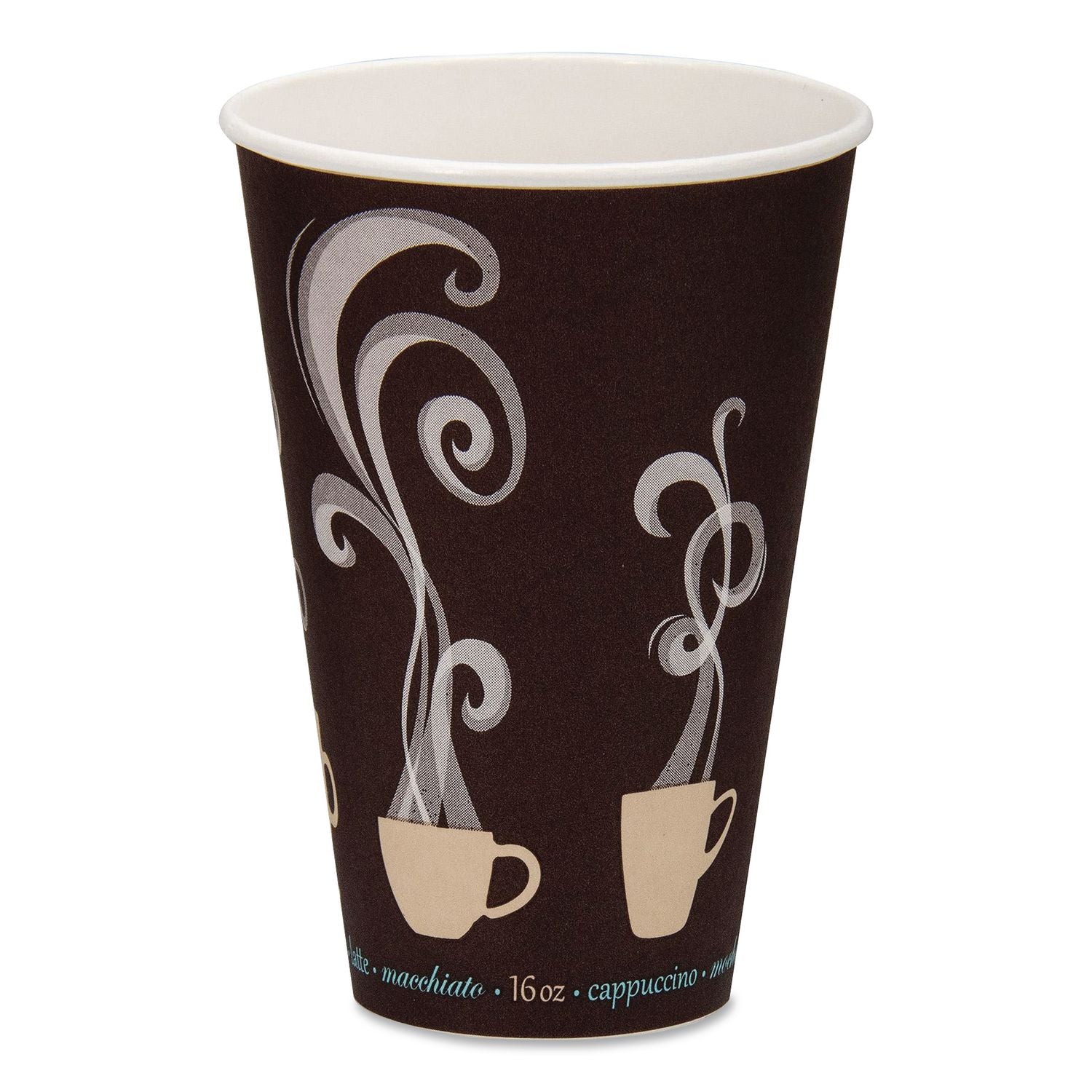 Thermoguard Insulated Paper Hot Cups, 16 Oz, Steam Print, 600/carton