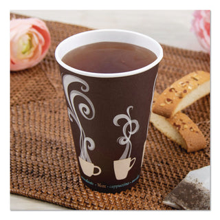 Thermoguard Insulated Paper Hot Cups, 16 Oz, Steam Print, 600/carton