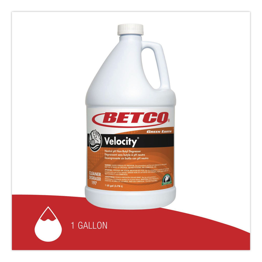 Green Earth Velocity Degreaser - Ready-To-Use - 128 fl oz (4 quart) - Fresh Scent - 4 / Carton - Butyl-free - Dark Orange