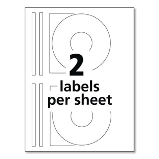 Inkjet DVD Labels, Matte White, 20/Pack