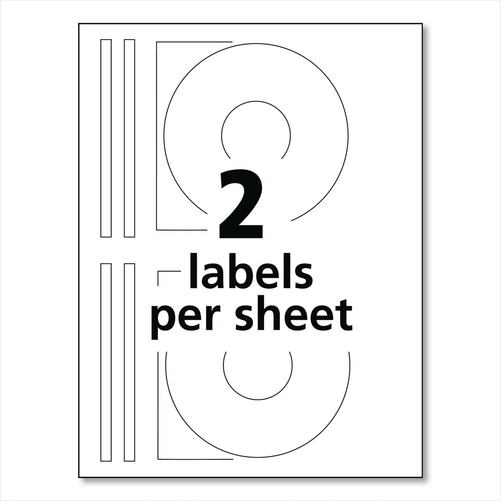 Laser CD Labels, Matte White, 100/Pack