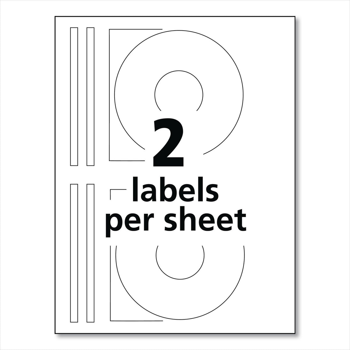 Laser CD Labels, Matte White, 100/Pack