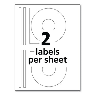 Laser CD Labels, Matte White, 100/Pack