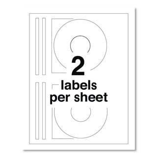 Laser CD Labels, Matte White, 50/Pack