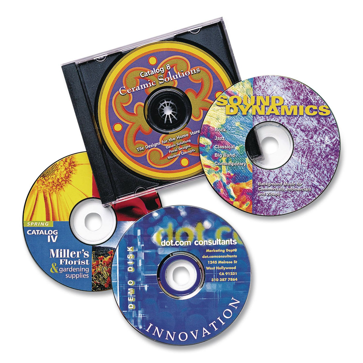 Laser CD Labels, Matte White, 30/Pack